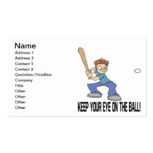 Keep Your Eye On The Ball Business Cards