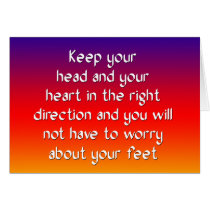 Keep your head and your heart in the right greeting cards