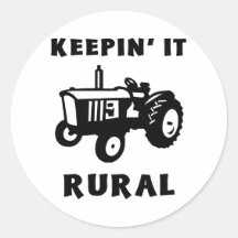 Keepin' It Rural Round Sticker