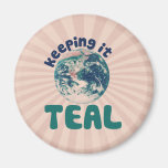 Keeping it teal refrigerator magnets