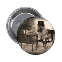Keeshond Gentleman's Afternoon Button