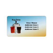 Keg Party Invitation Address Labels