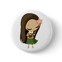 Keilana the Hula Girl Button