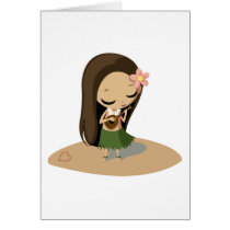 Keilana the Hula Girl Greeting Card