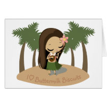 Keilana the Hula Girl Greeting Card