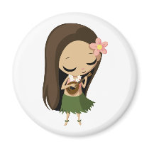 Keilana the Hula Girl Magnets