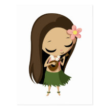 Keilana the Hula Girl Post Card
