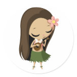 Keilana the Hula Girl Sticker