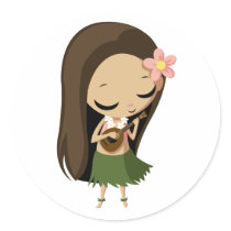 Keilana the Hula Girl Sticker