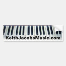 Keith Jacobs piano keys bumpersticker Bumper Sticker