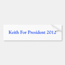 Keith Judd for President 2012 Bumper Sticker