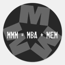 Kellogg MMM Logo Sticker:  MMM = MBA + MEM