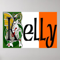 Kelly Celtic Dragon Print