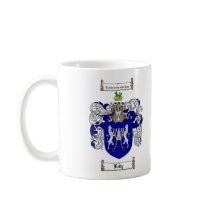 KELLY FAMILY CREST -  KELLY COAT OF ARMS COFFEE MUG