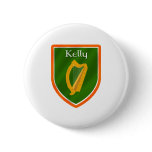 Kelly family crest kelly family name pinback buttons