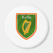 Kelly family crest kelly family name magnets