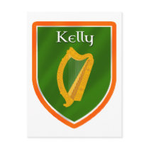 Kelly family crest kelly family name post cards