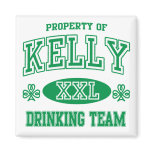 Kelly Irish Drinking Team Fridge Magnet