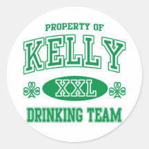Kelly Irish Drinking Team Stickers