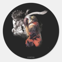 Ken contre Ryu Autocollant