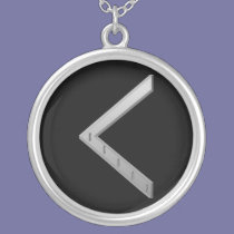 Kenaz Rune grey necklaces