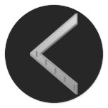 Kenaz Rune grey stickers
