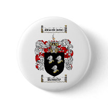 KENNEDY FAMILY CREST -  KENNEDY COAT OF ARMS PINBACK BUTTON