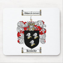 KENNEDY FAMILY CREST -  KENNEDY COAT OF ARMS MOUSE PAD