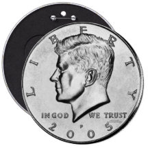 Kennedy Half Dollar Pin