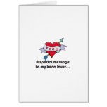 Keno cards: Special message to my Keno lover