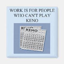 keno player's delight refrigerator magnet