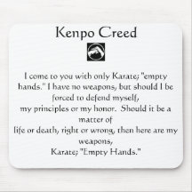 Kenpo Creed Mouse Pads