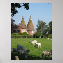 Kentish oast house posters