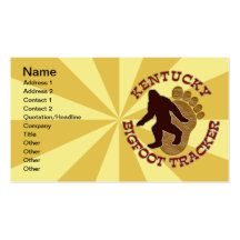 Kentucky Bigfoot Tracker Business Card Template