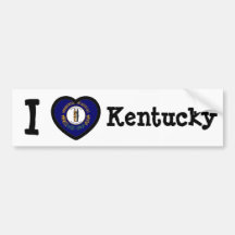 Kentucky Flag Bumper Stickers