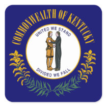 Kentucky Flag Square Stickers