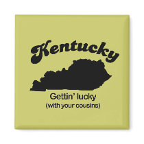 Kentucky Motto - Gettin Lucky Refrigerator Magnets