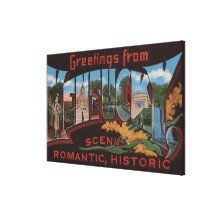 KentuckyLarge Letter ScenesKentucky 3 Stretched Canvas Print