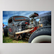 Kentz Kustom Cycle Rat Rod Print