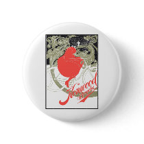 Kenwood Bicycles Art Nouveau Pinback Buttons
