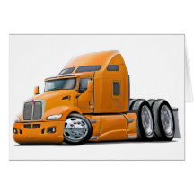 Kenworth 660 Orange Truck Card