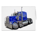 Kenworth w900 Blue Truck Greeting Card