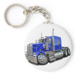 Kenworth w900 Blue Truck Keychain