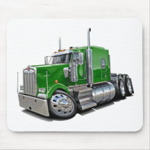 Kenworth w900 Green Truck Mouse Pads