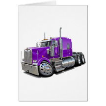 Kenworth w900 Purple Truck Card