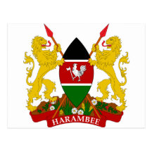 kenya emblem post cards