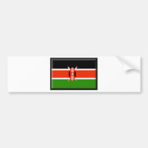 Kenya Flag Bumper Stickers