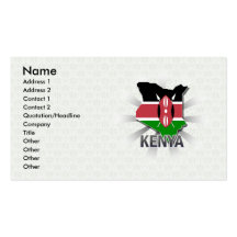 Kenya Flag Map 2.0 Business Card