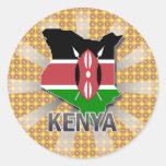 Kenya Flag Map 2.0 Sticker