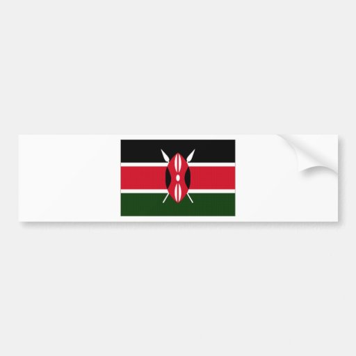 Kenya National Flag Bumper Sticker